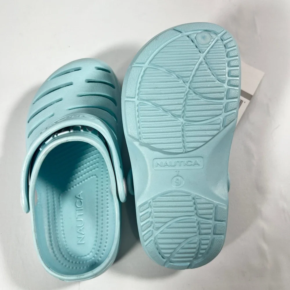 Nautica River Edge Toddler‎ Clogs Size 9 Real Aqua Blue KA3607G Water Shoes NEW